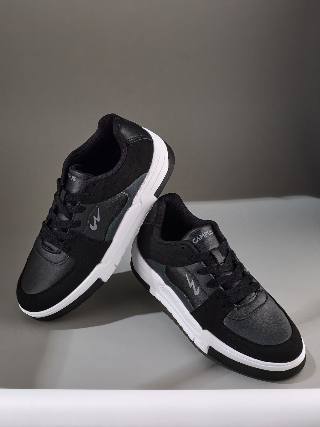 Campus OG-38 Men PU Colourblocked Lace-Ups Sneakers