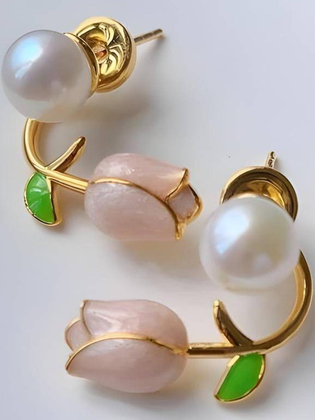 Pastel Enamel Flower Earrings