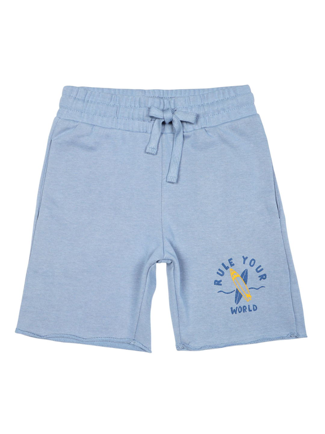 Alan Jones Boys Raw Edge Detailing Regular Fit Casual Shorts