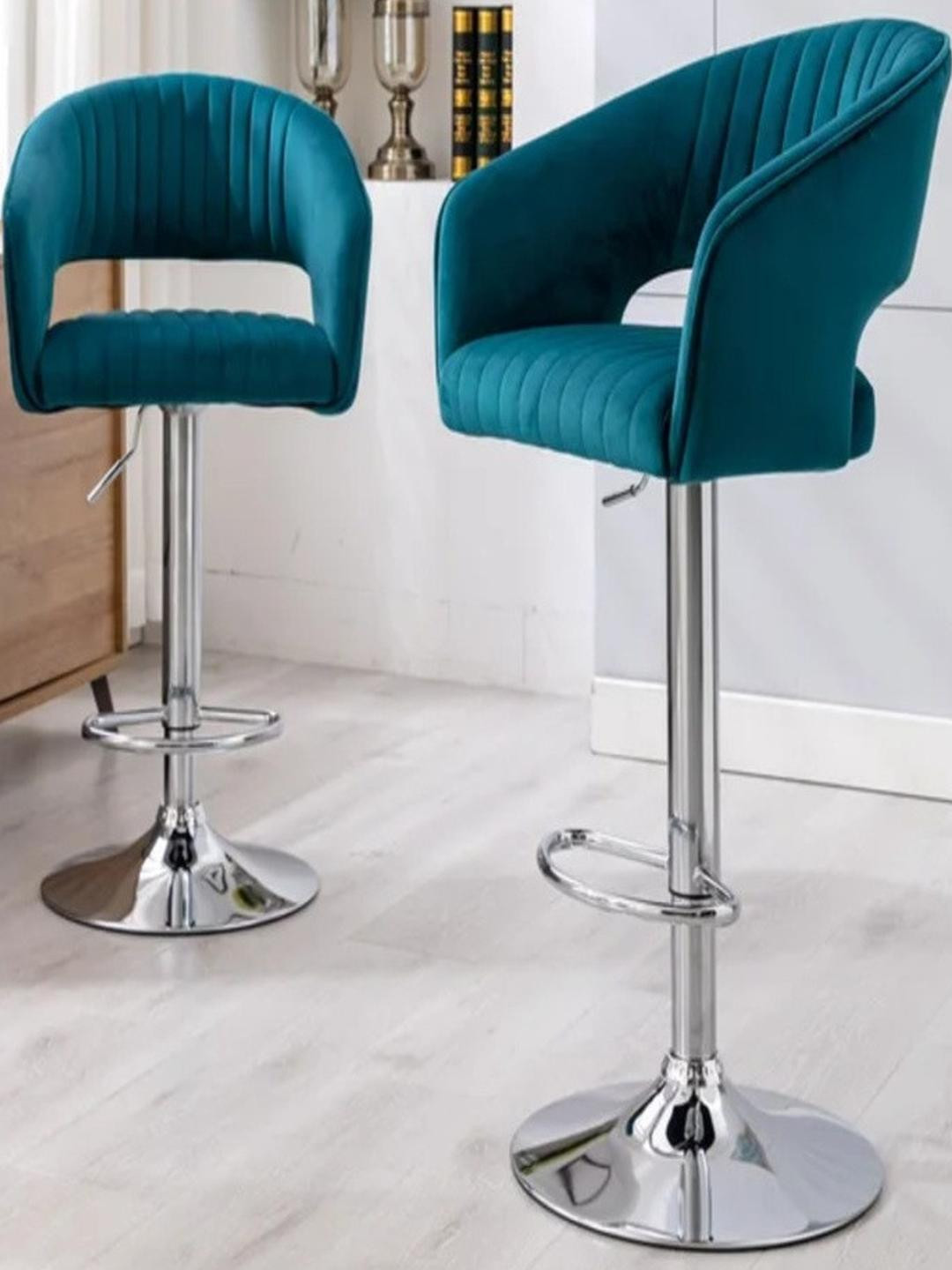 DOE BUCK Velvet Adjustable Bar Stool Chair