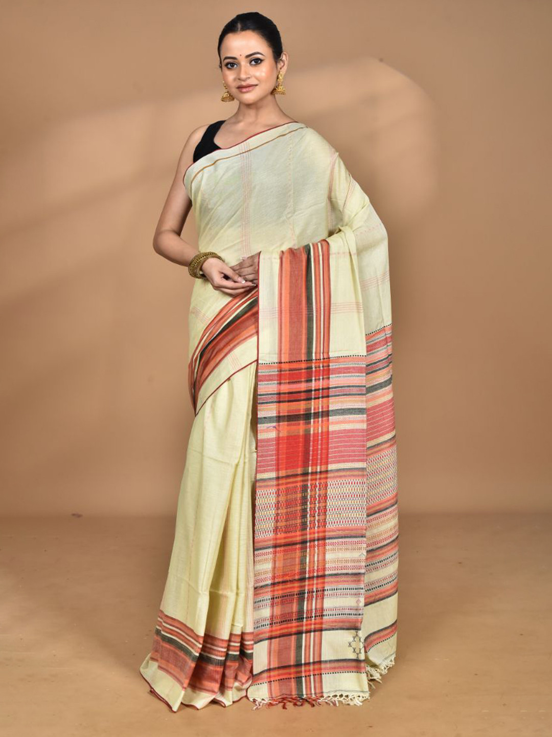 Morchari Pure Cotton Dhakai Jamdani Saree