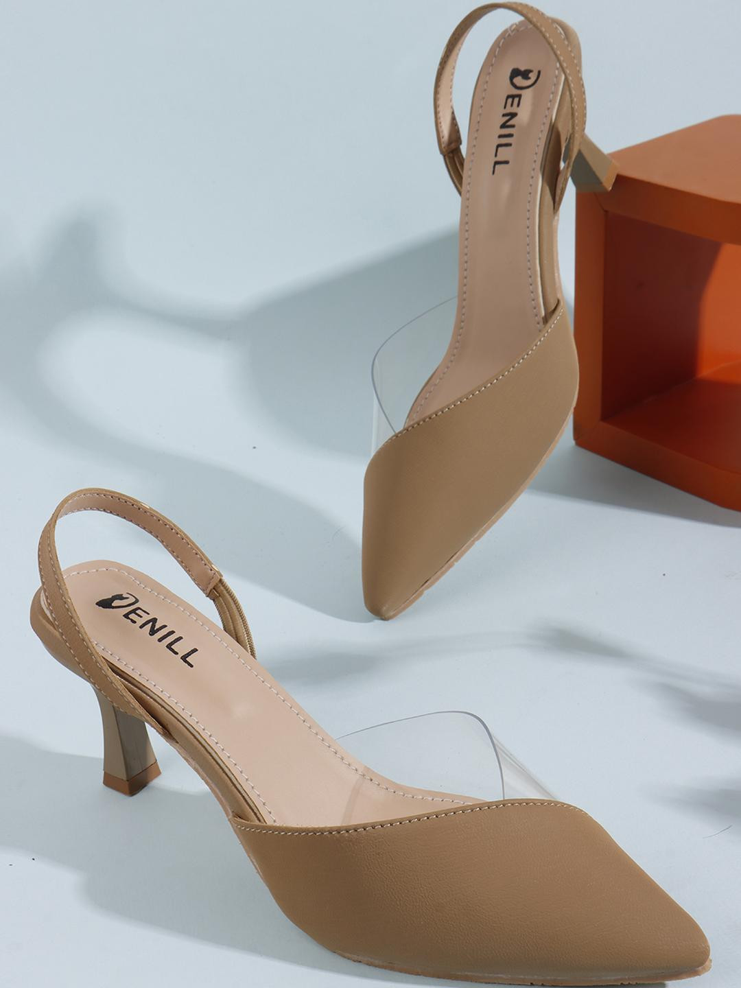 Denill Women Beige Cone Heels