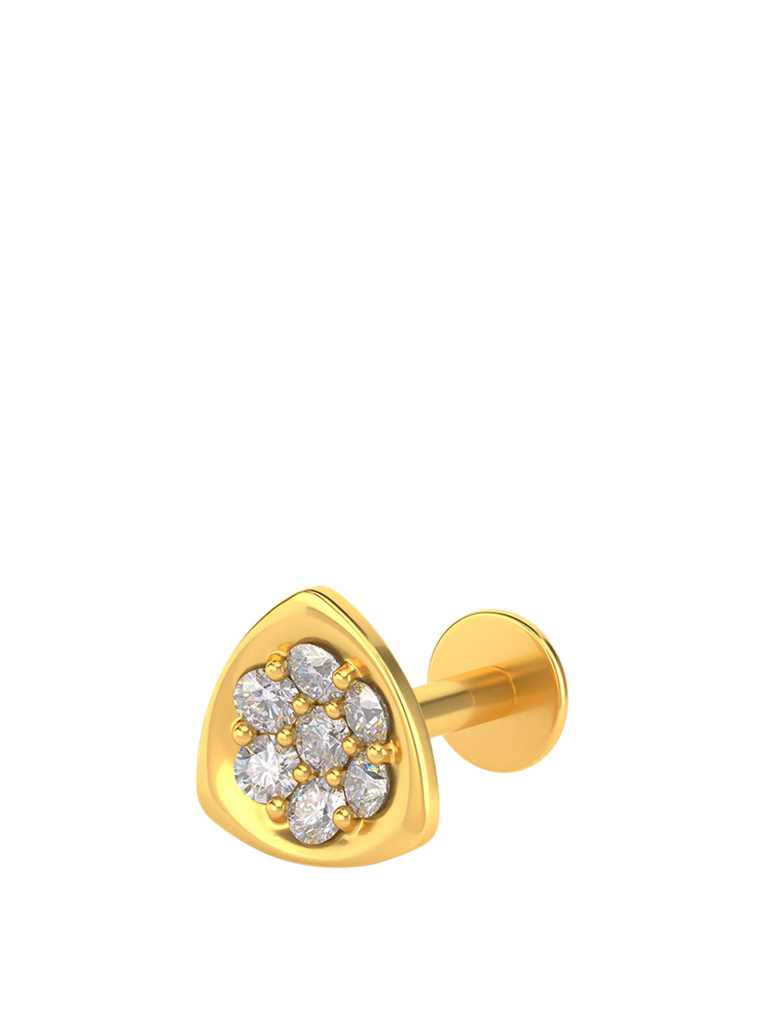 Joyalukkas Triangle Floret Gold Nose-pin