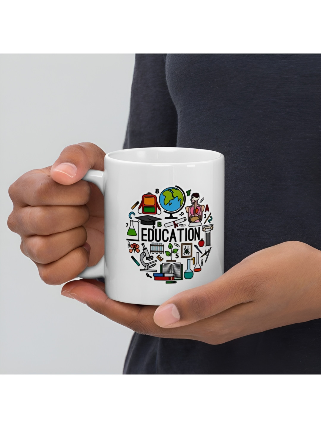 Mr UVD White Printed Ceramic Cup