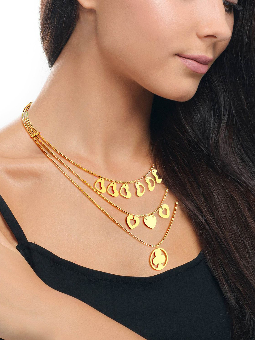 Joyalukkas 18KT Glam Designer Aesthetic Necklace Gold