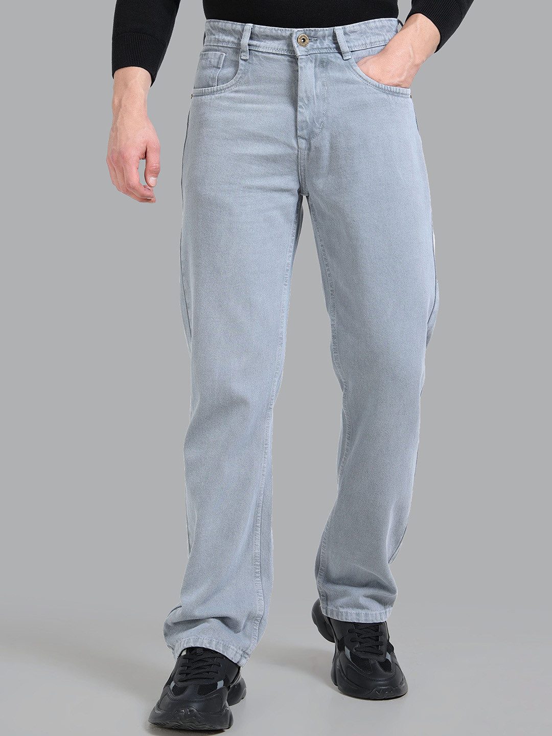 PAUL STREET Men Clean Look No Fade Relaxed Fit Mid-Rise Jeans
