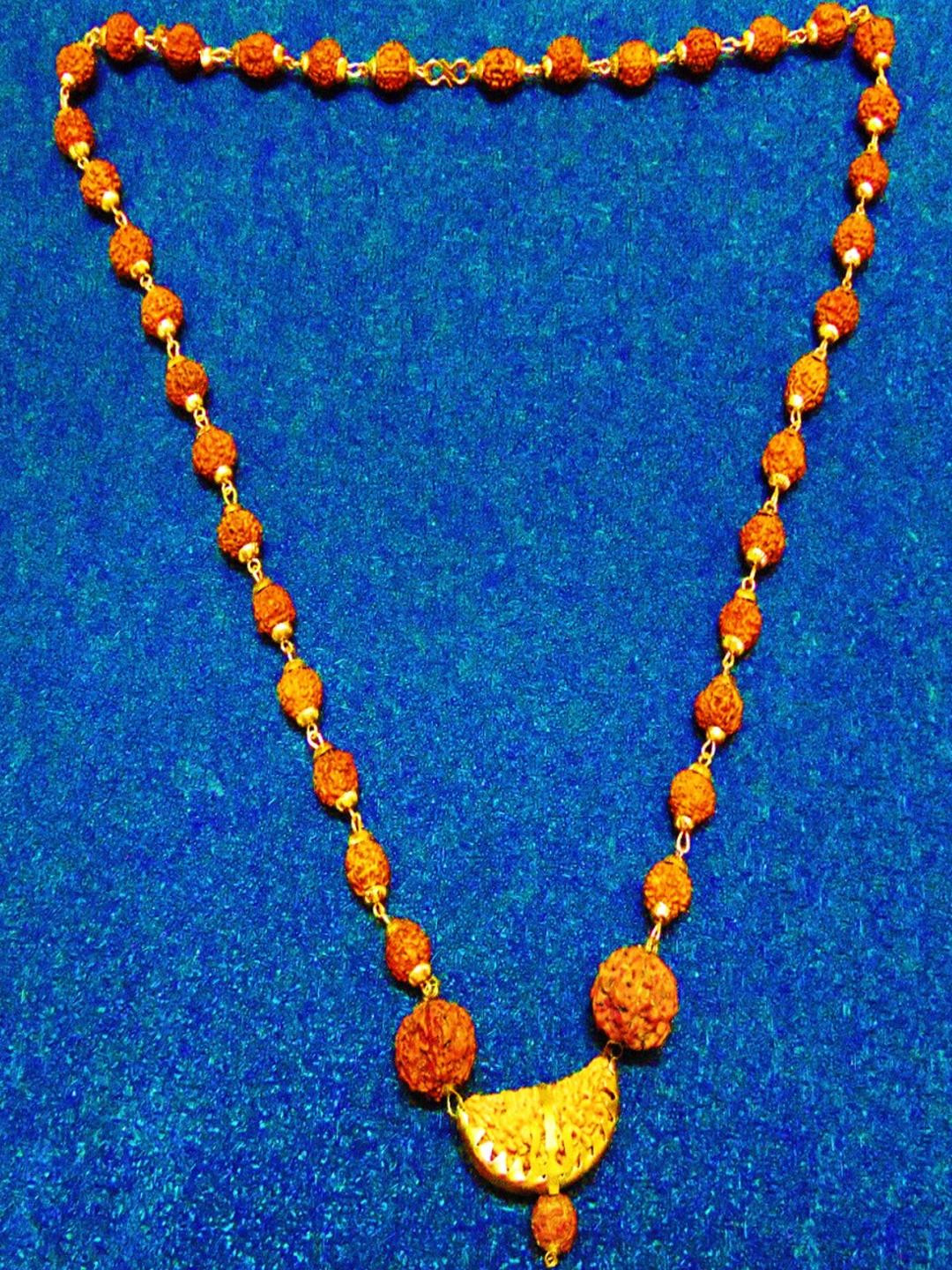 AusRich Unisex Ek Mukhi Rudraksha Mala