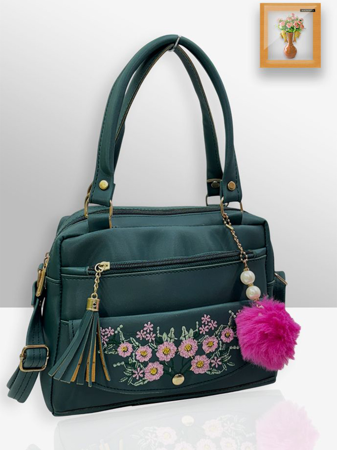 MAGNIFIQUE Textured Handheld Bag