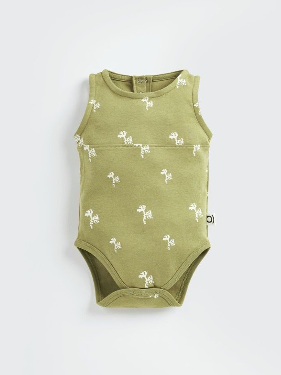 SPROG COLLECTION Pack Of 1 Infant Boys Printed Round Neck Coral Rompers