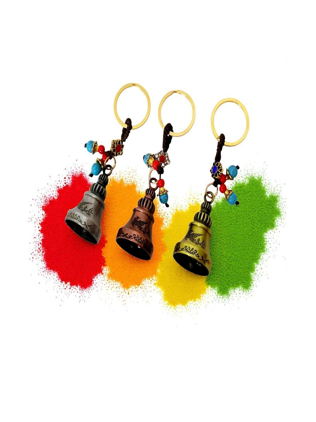 ADOREAL Pack Of 3 Multi-Color Guardian Bell Keychain