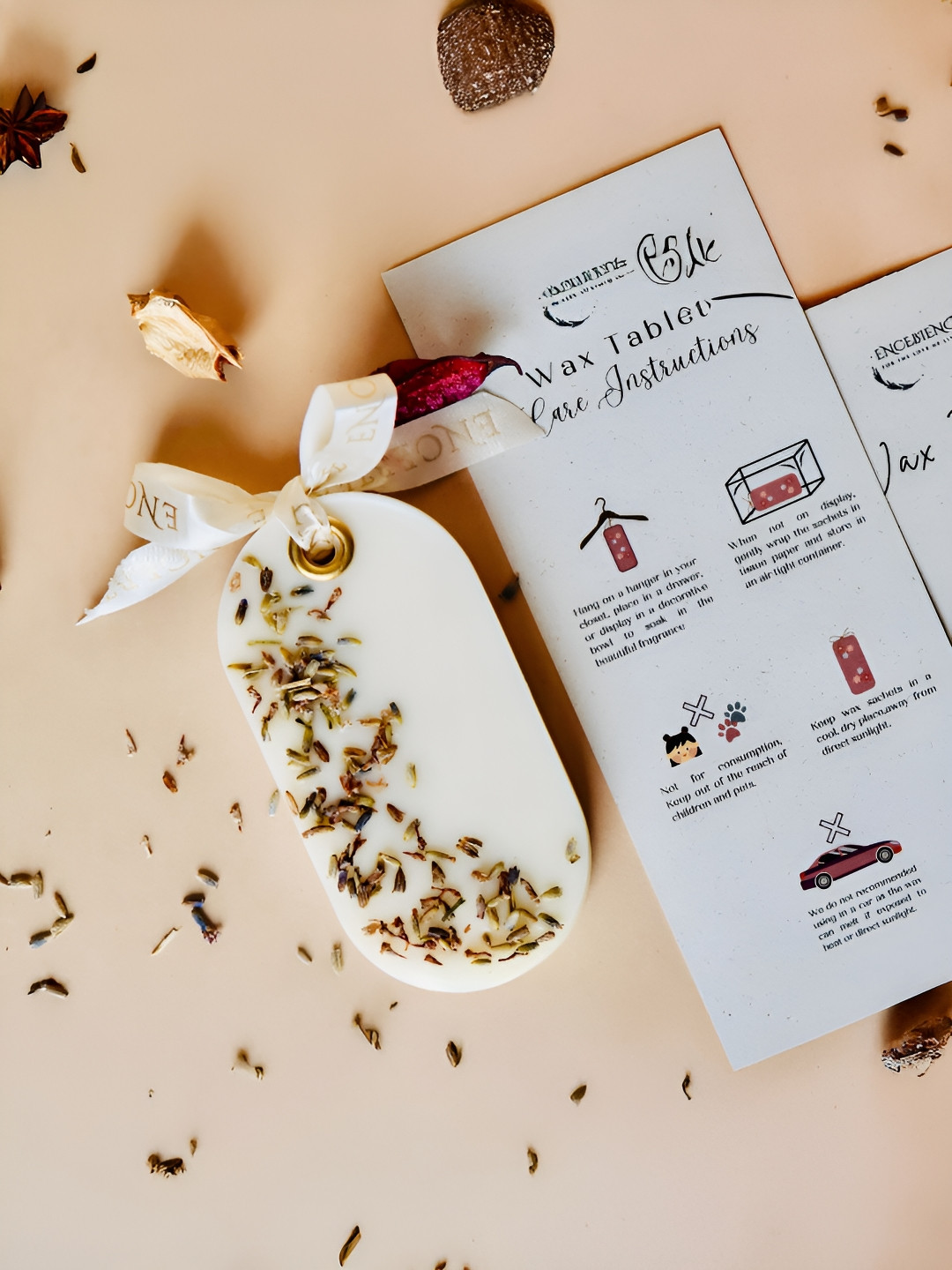 ENCEBIENCE Bees Wax Closet Freshener Bar-French Lavender