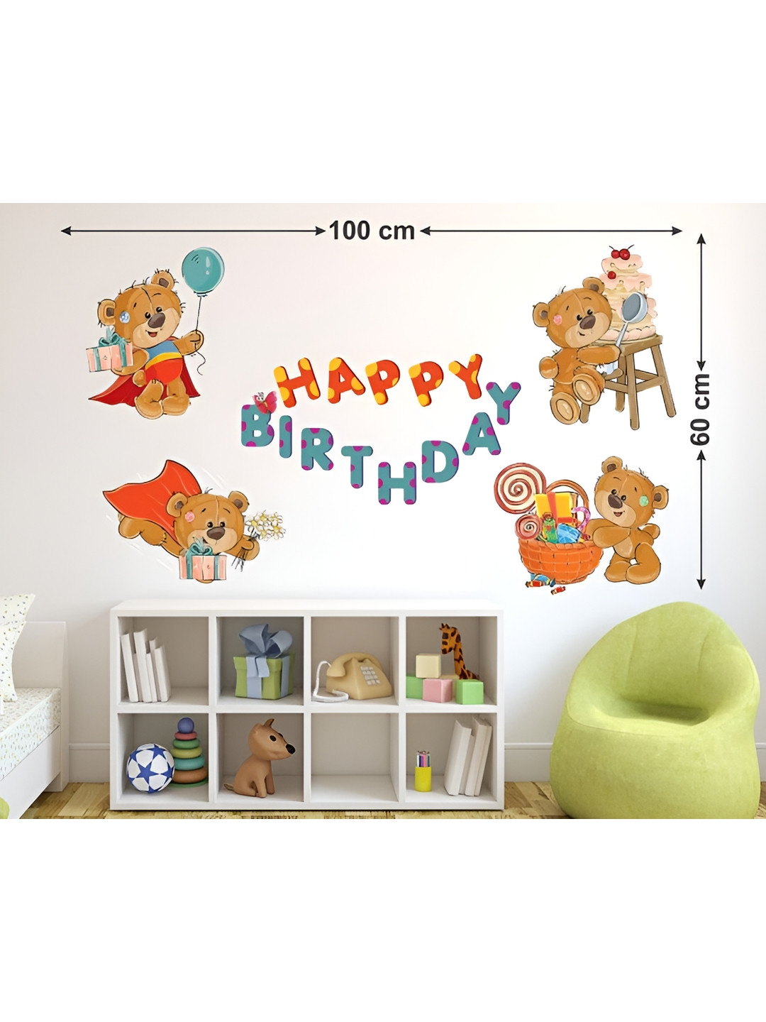 LANSTICK Teddy Wall Sticker Wall Decor