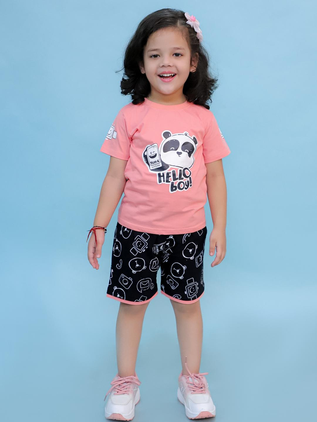 CHANDRIKA Kids-Girls Rose Clothing Set