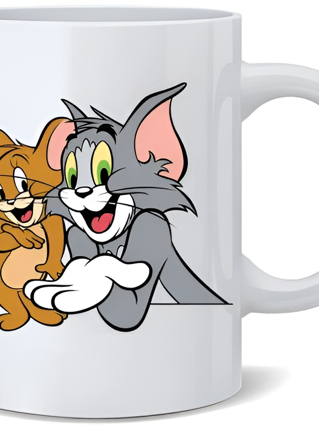 Mr UVD White & Grey Tom & Jerry Printed Ceramic Mug 350ml