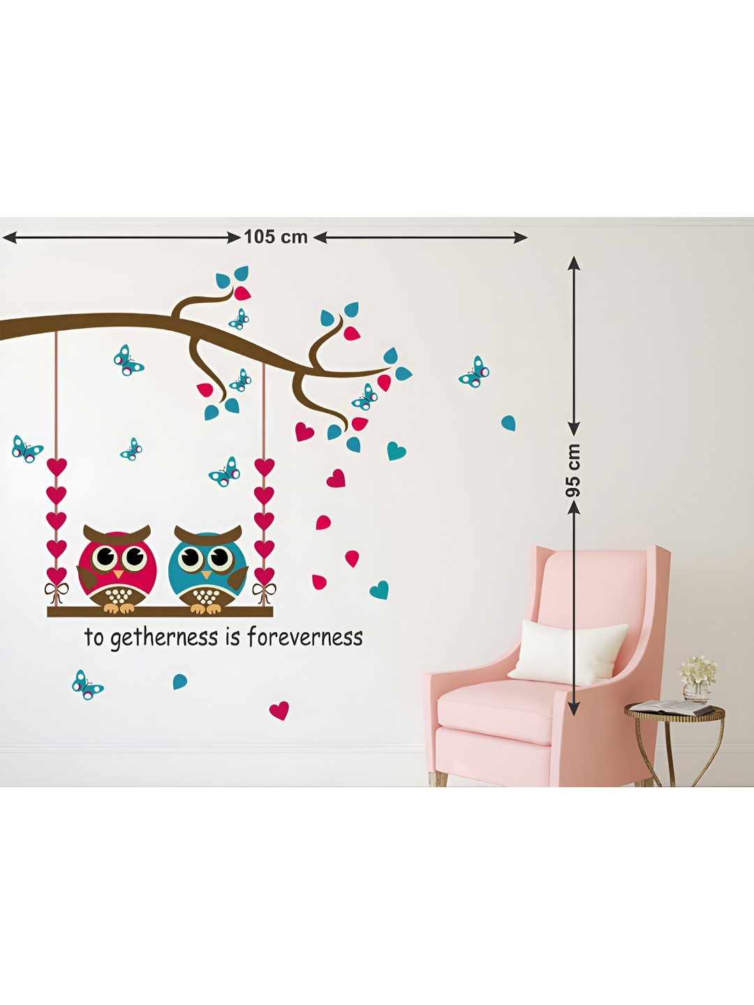LANSTICK Tree With Owls Wall Sticker Wall Decor