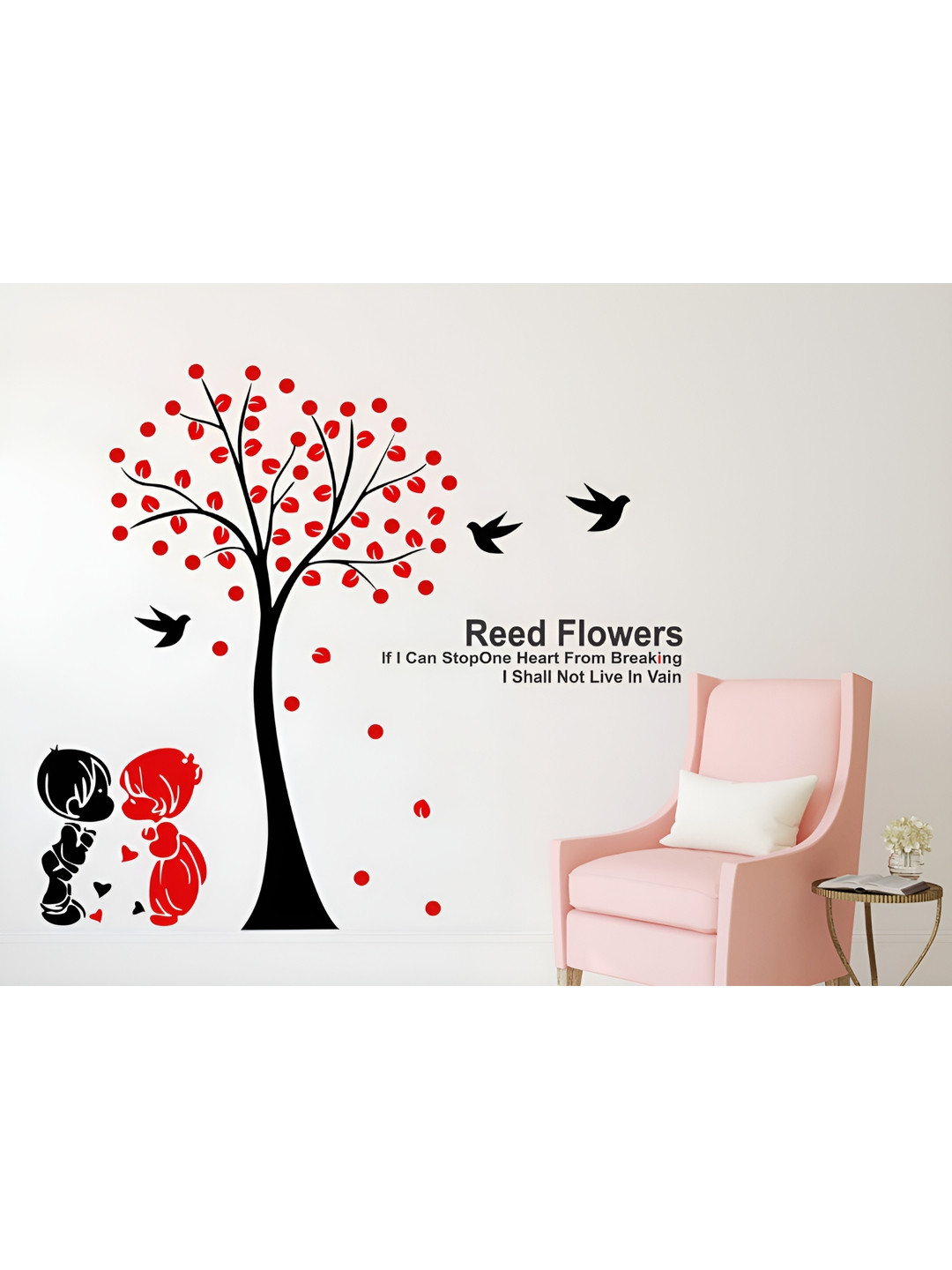 LANSTICK Tree With Couple Wall Sticker