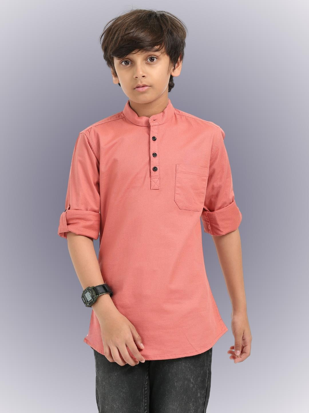 Rocket Science Boys Pink Kurtas