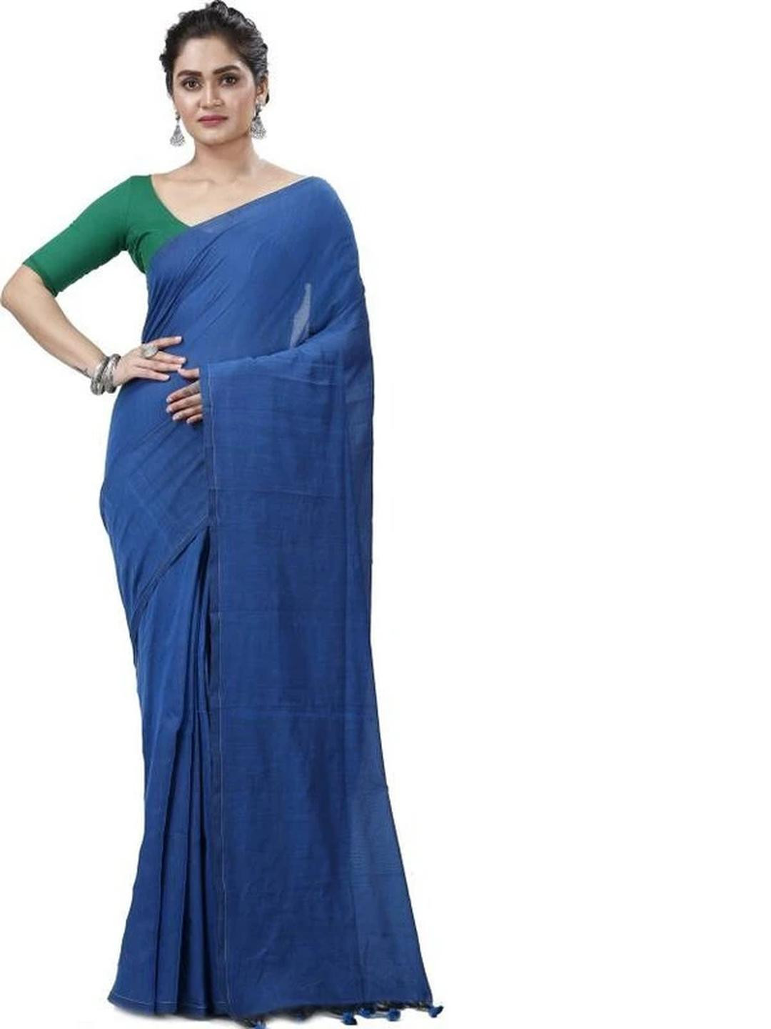 BALIKA TEXTILE Women Blue Sarees