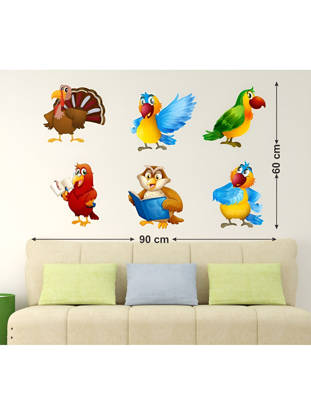 LANSTICK Different Birds Wall Sticker