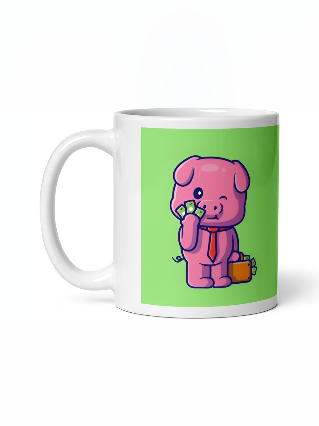 Mr UVD Green & Pink Graphic Printed Ceramic Matte Mug 350ml
