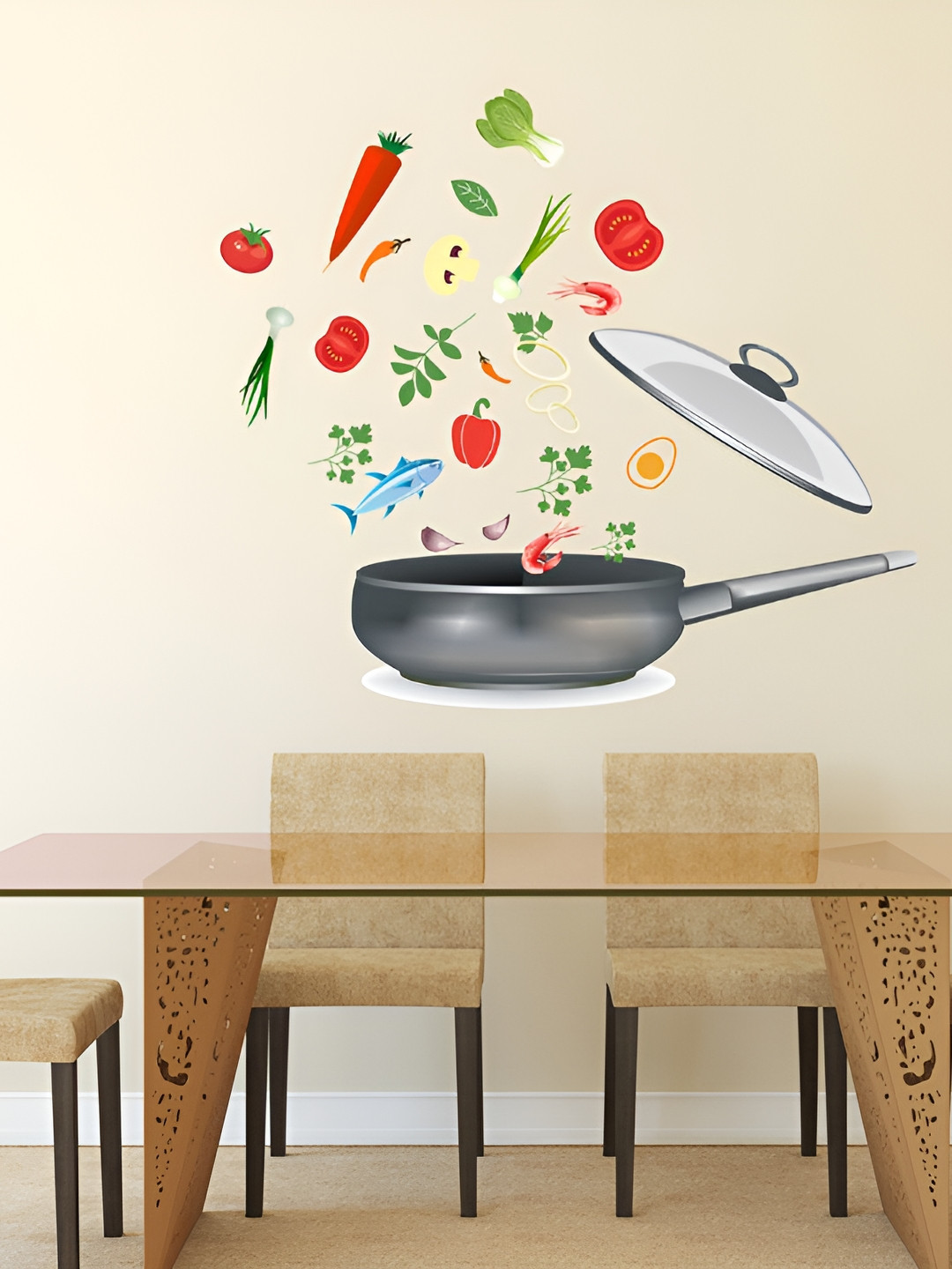 LANSTICK Vegetables & Pan Wallsticker