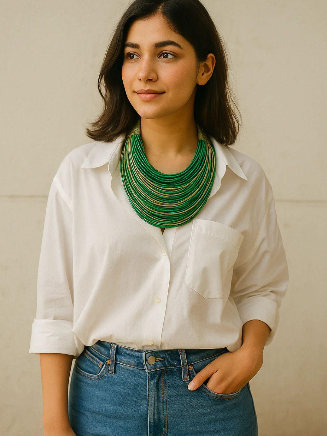 A Local TribeWomen Green Necklace and Chains