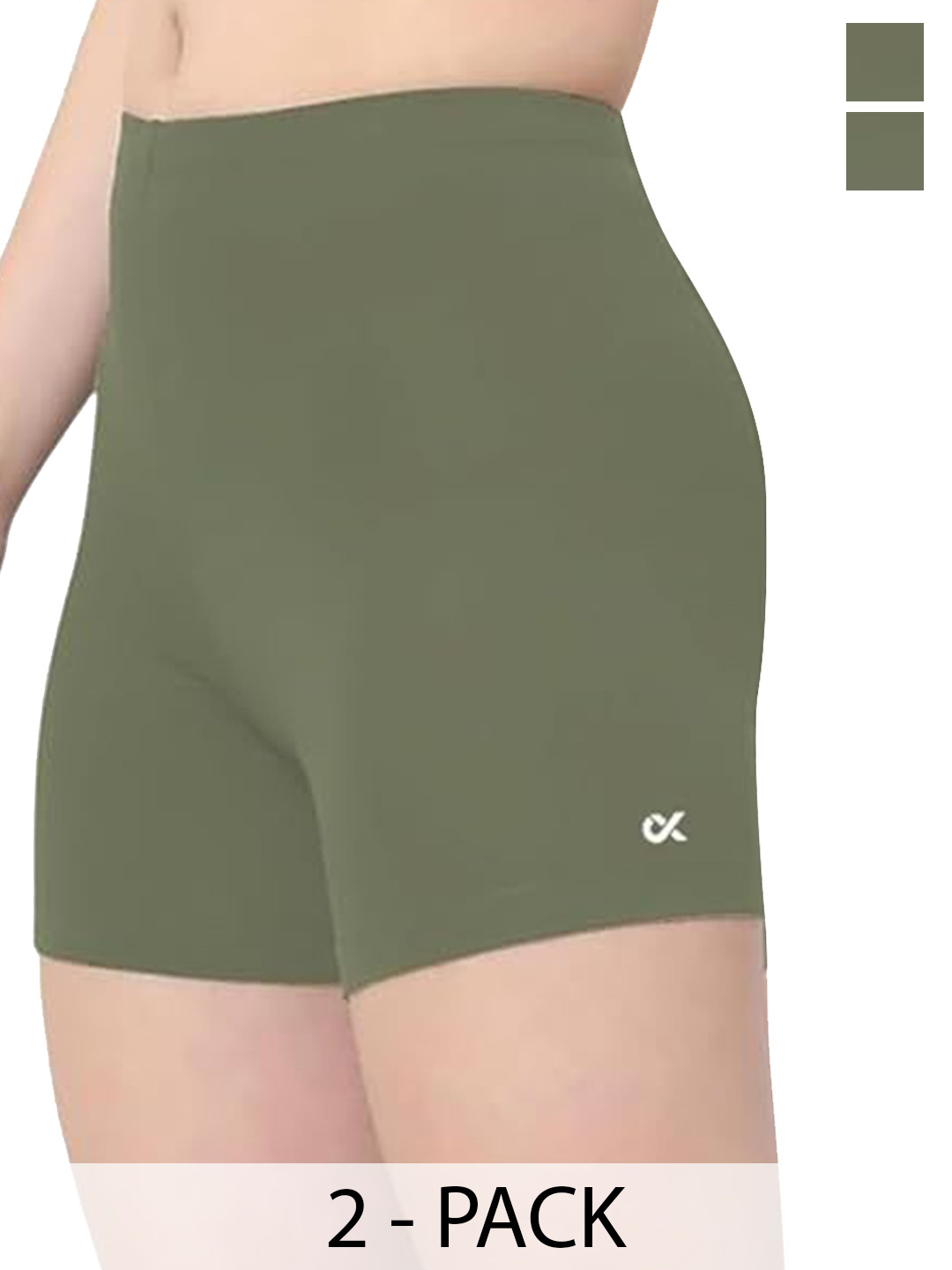 Xjarvis LUCIA Women Pack of 2 Regular Fit Mid-Rise Yoga Sports Shorts