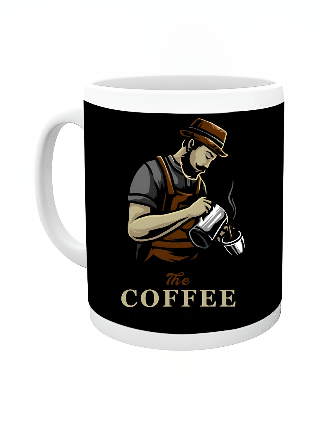 Mr UVD Black & White Printed Ceramic Mug-325 ml