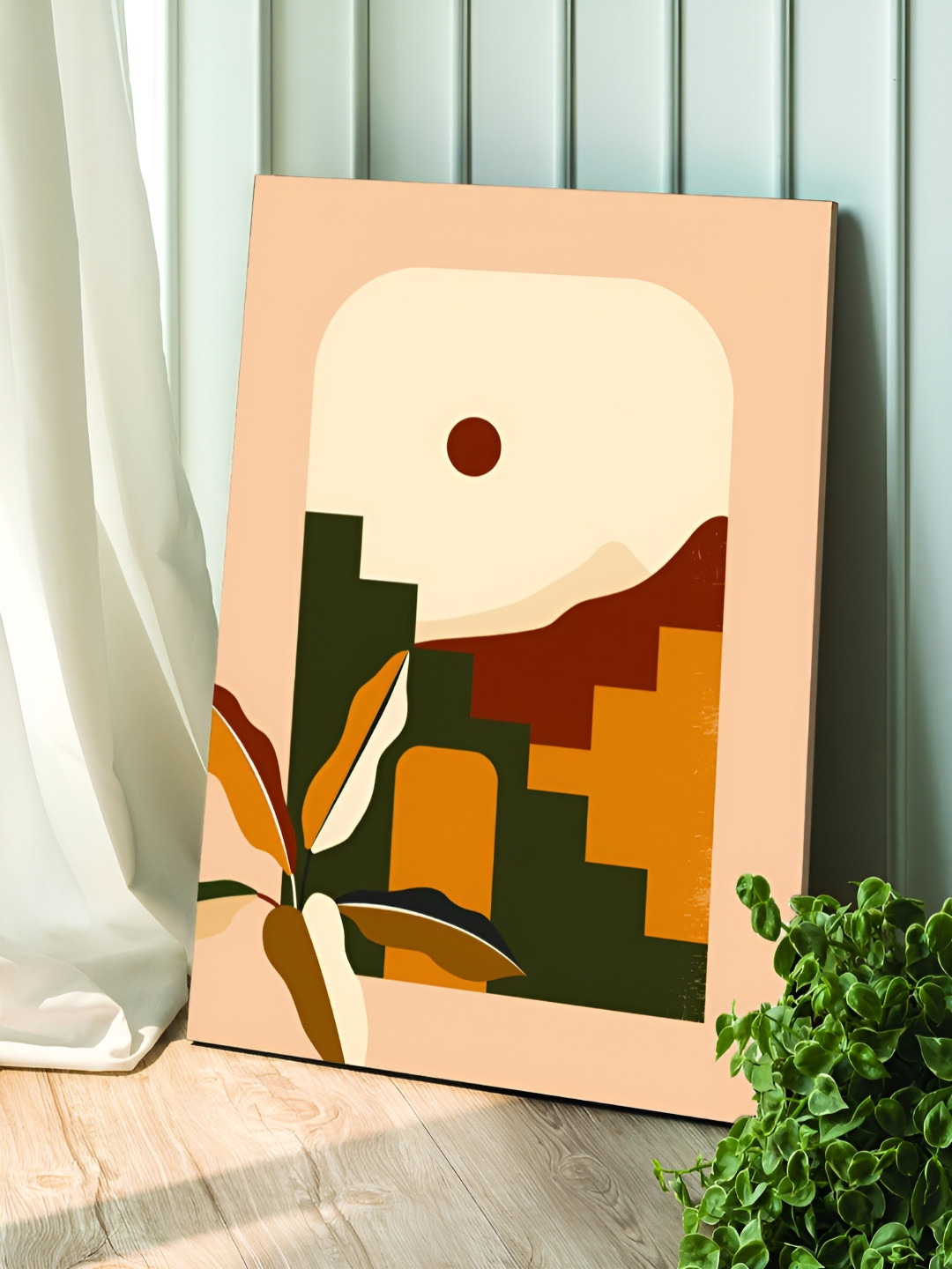 Myntra Elegant Homes Boho Tropical Canvas Landscape 1-Frame Painting Wall Art