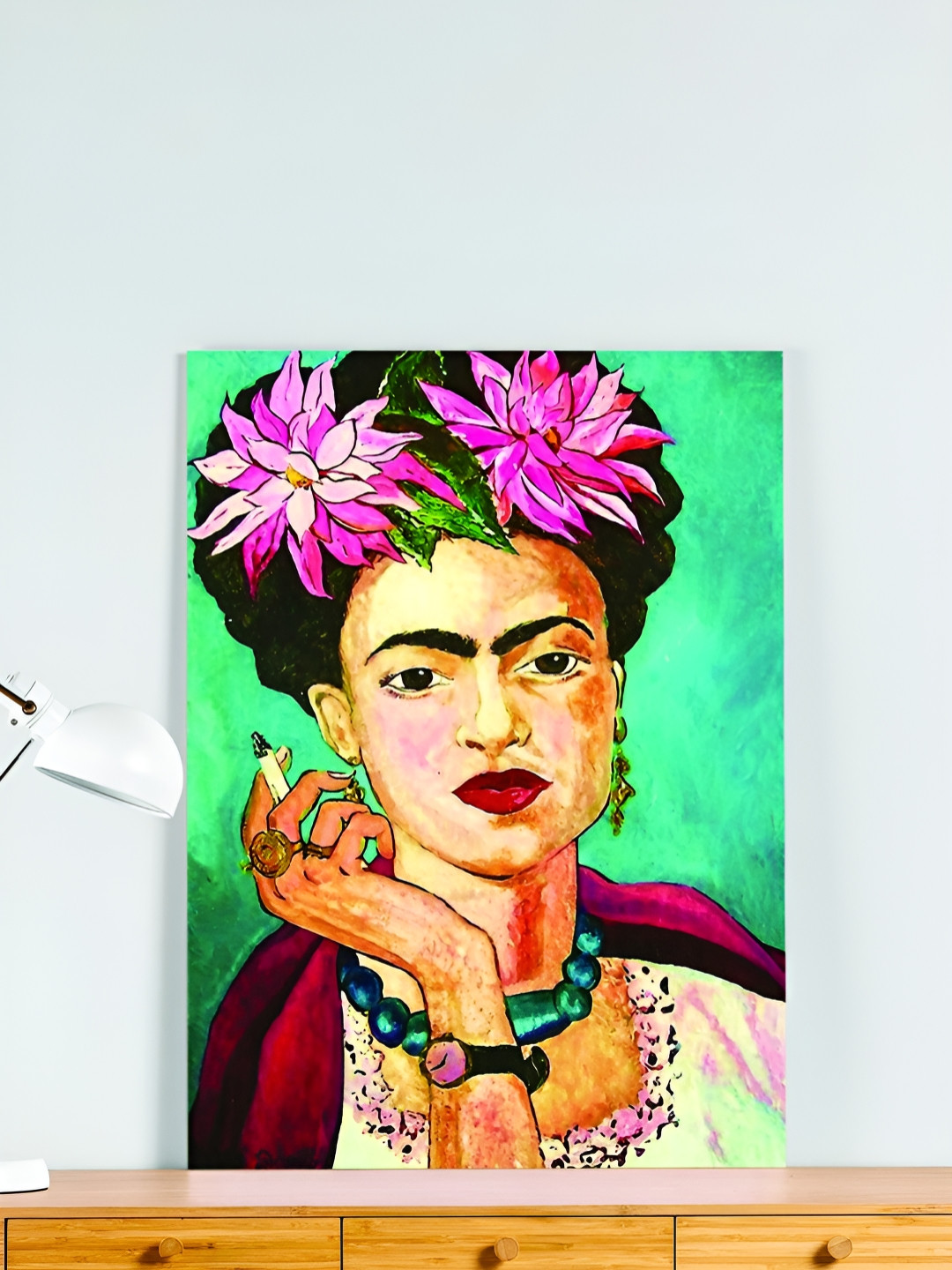 Myntra Elegant Homes Frida Kahlo Canvas Landscape 1-Frame Painting Wall Art