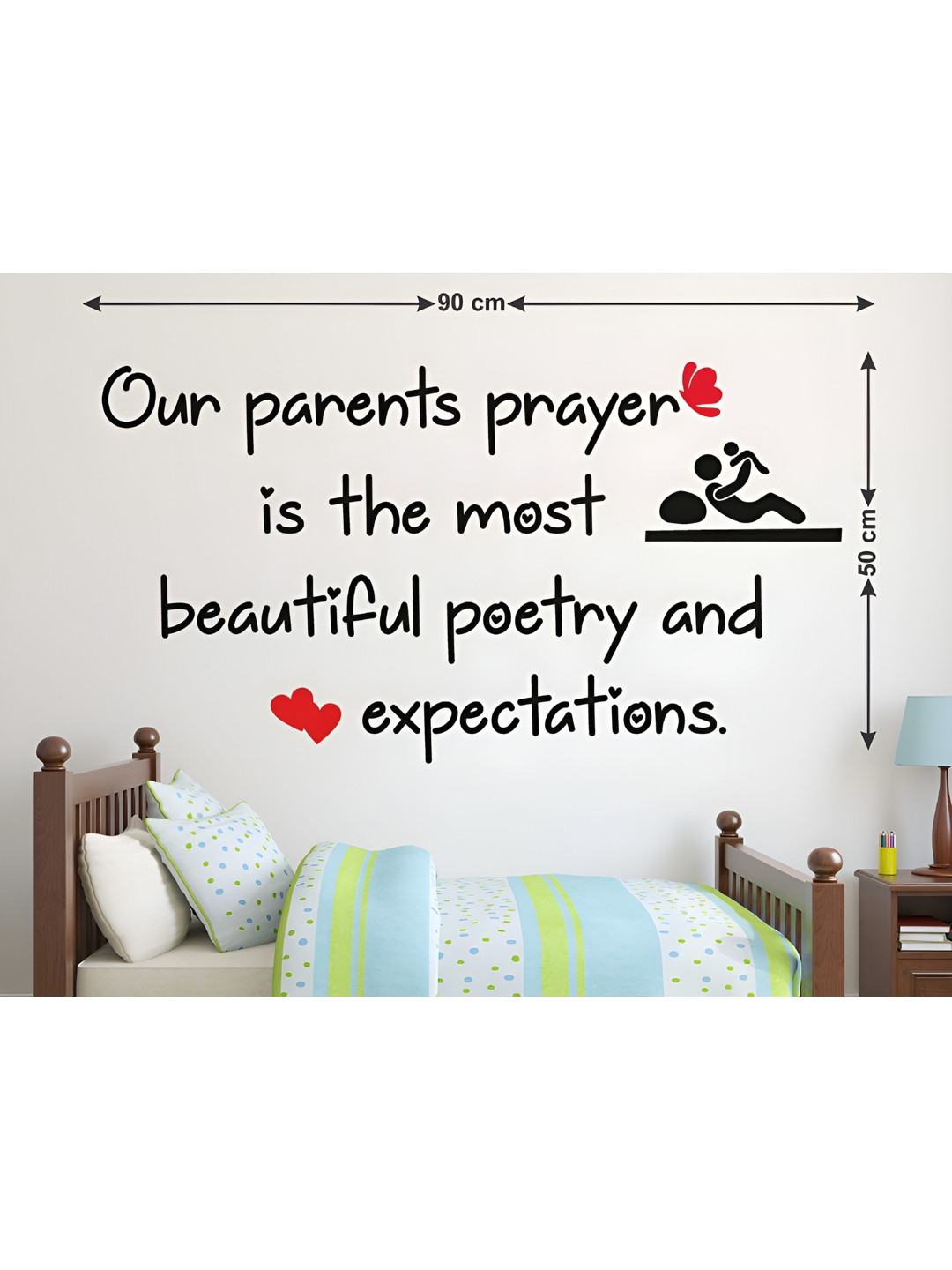LANSTICK Black Dad Quotes Wall Sticker