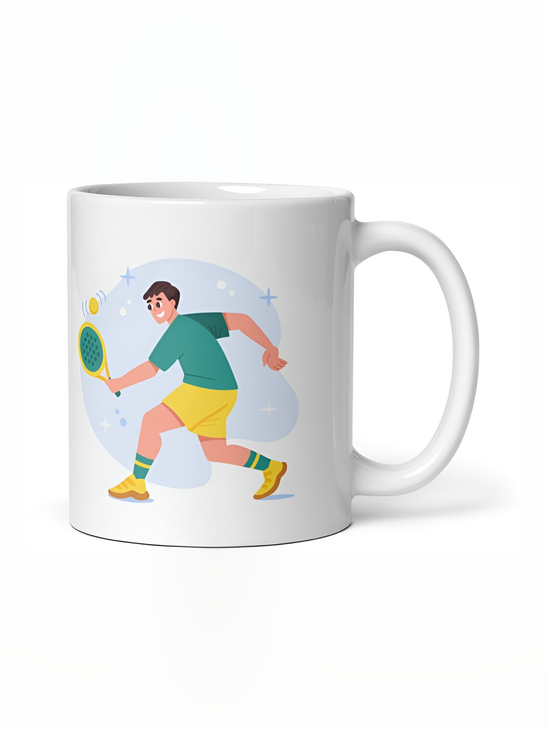 Mr UVD White & Green Printed Ceramic Mug 350ml