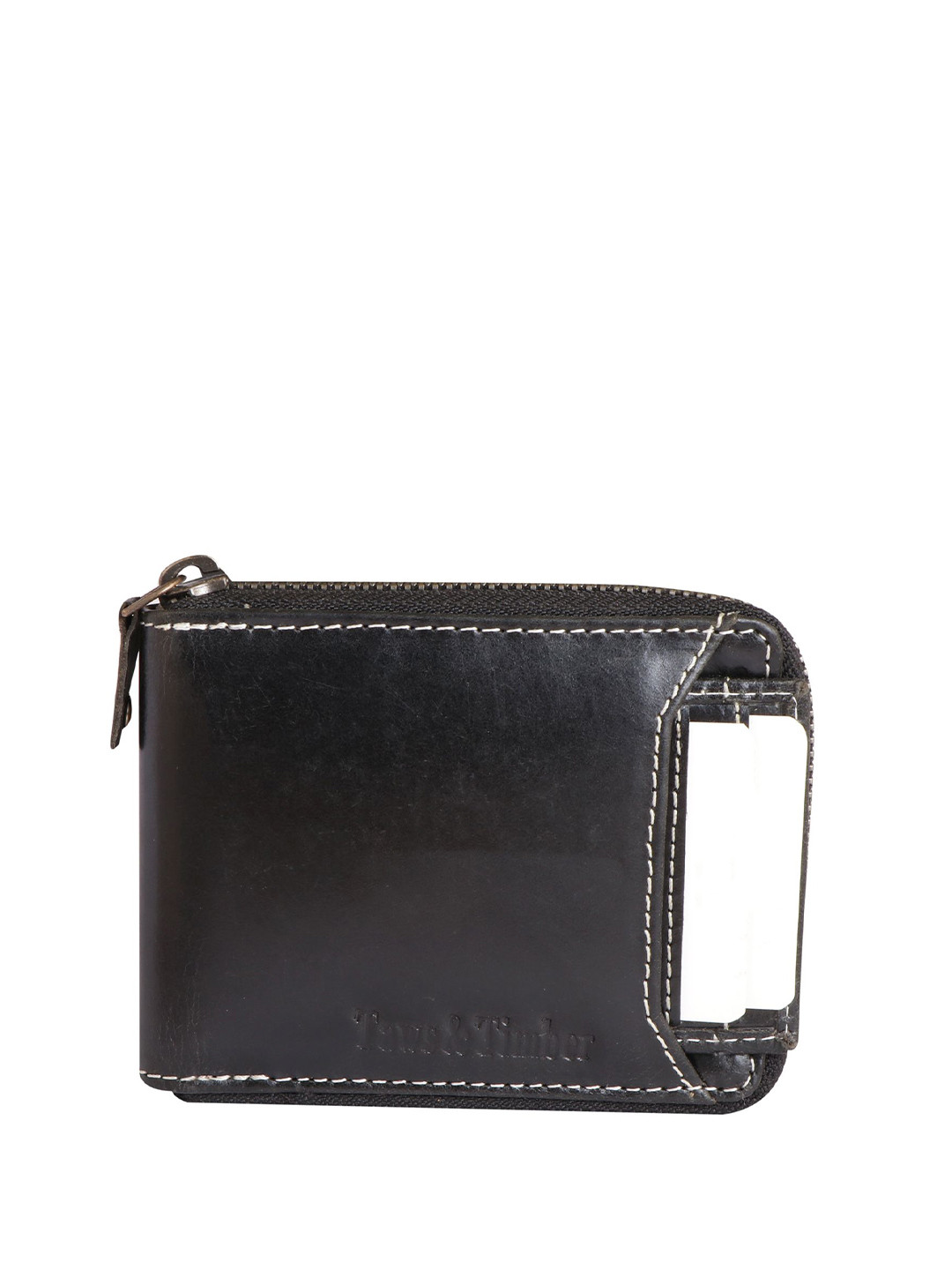 TAWS&TIMBER Men Leather Zip Around Wallet With RFID Feature