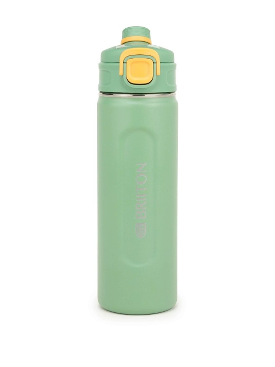 Briiton Green Single Stainless Steel Solid Flip Swing Cap Water Bottle