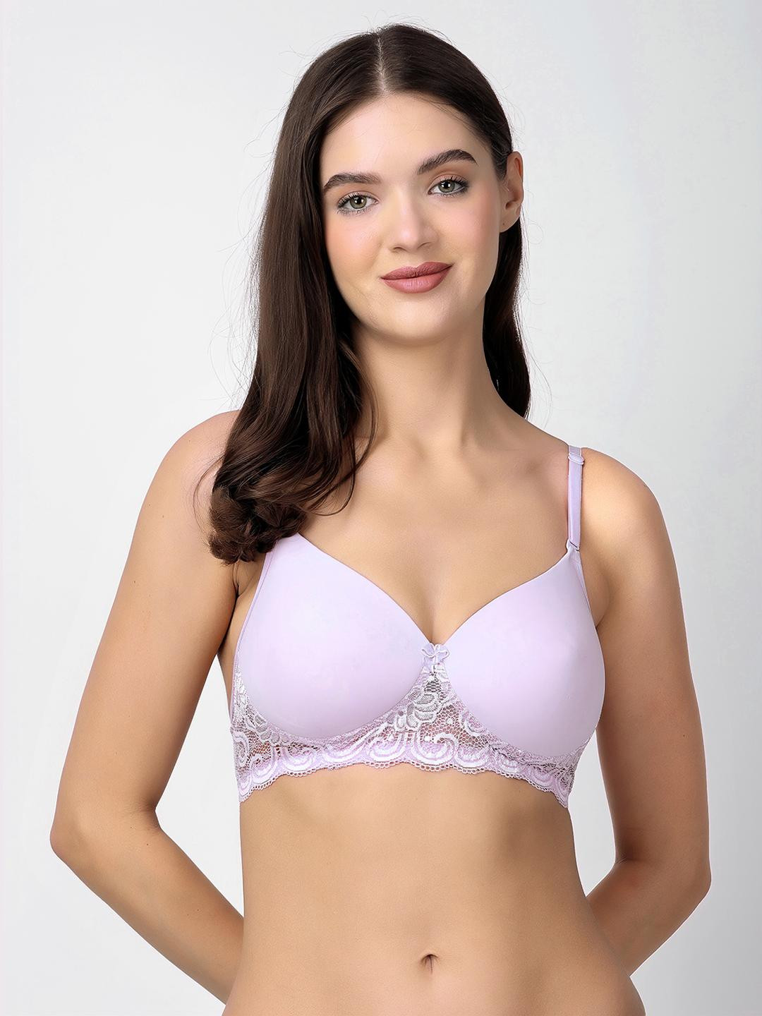Floret MAUVE Medium Coverage Lightly Padded Non-Wired Bra
