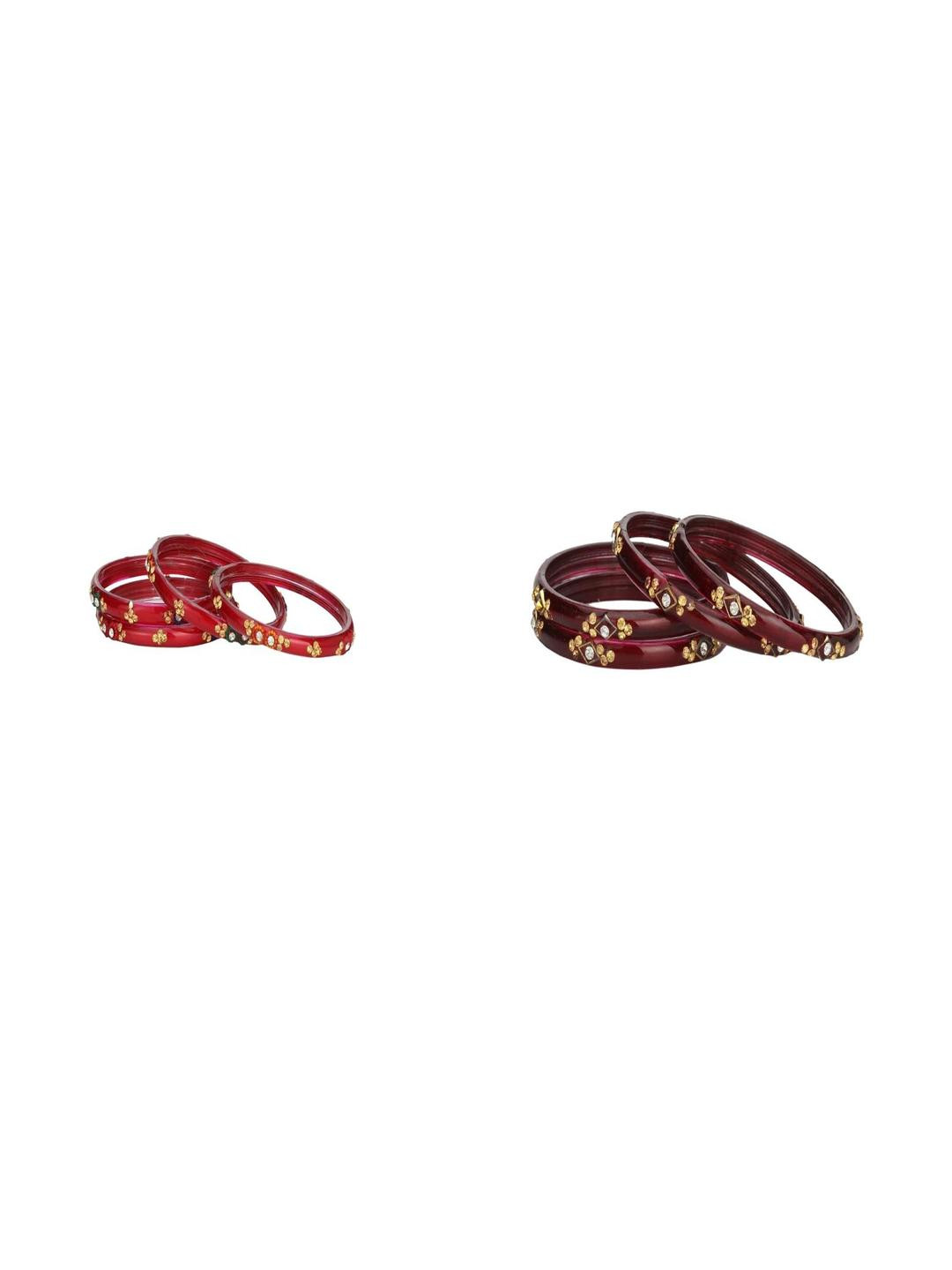 Somil Combo of Artificial Stones Studded Bangles Set