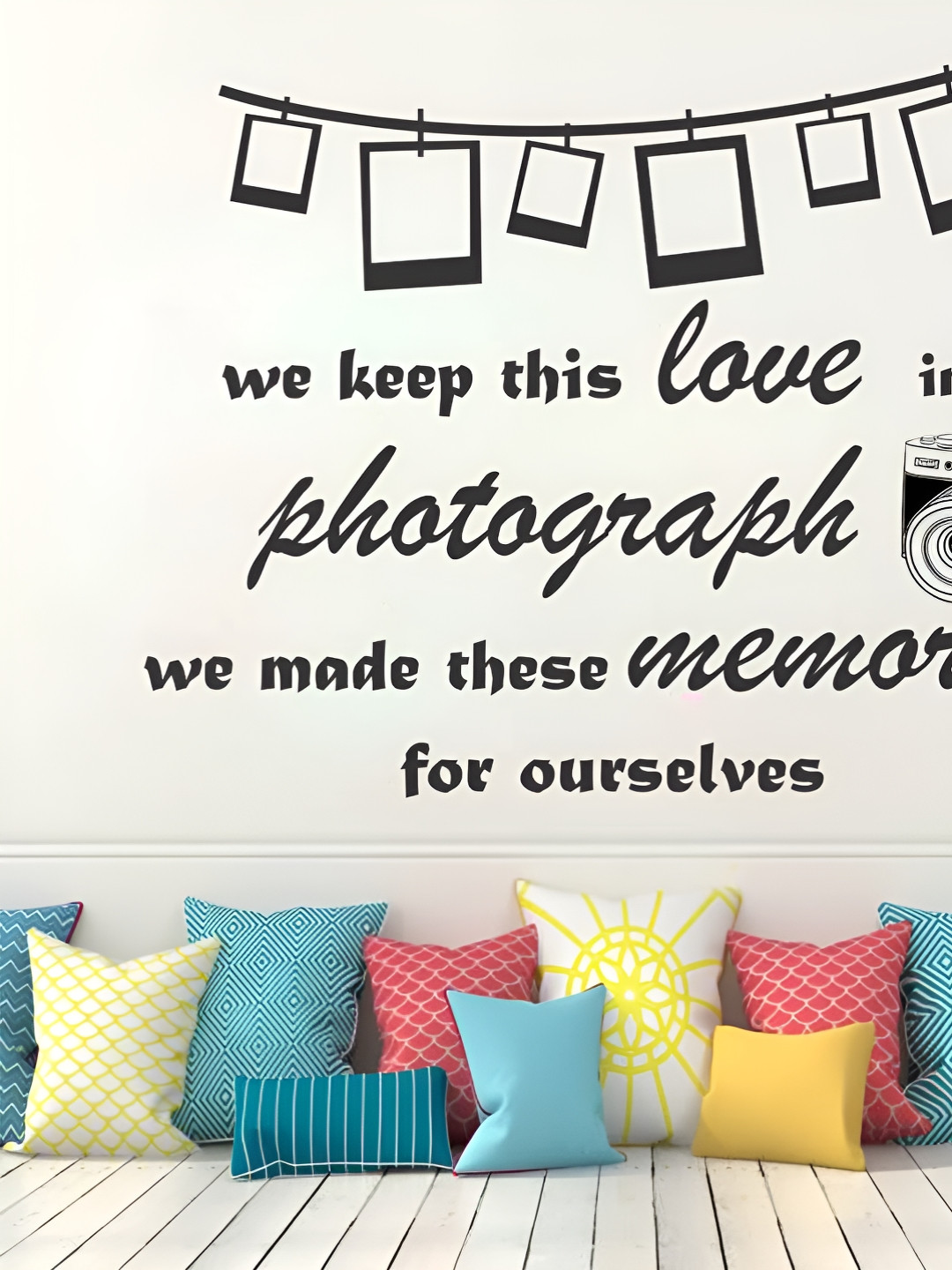LANSTICK Black Photograph Quotes & Frames Print Wall Sticker