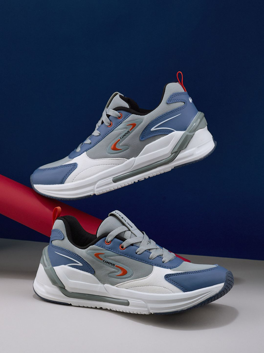 Campus Men LEVEL Colourblocked Lace-Ups Sneakers