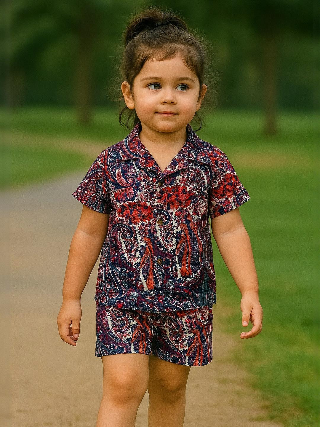 IRSIA Kids-Girls Blue Clothing Set