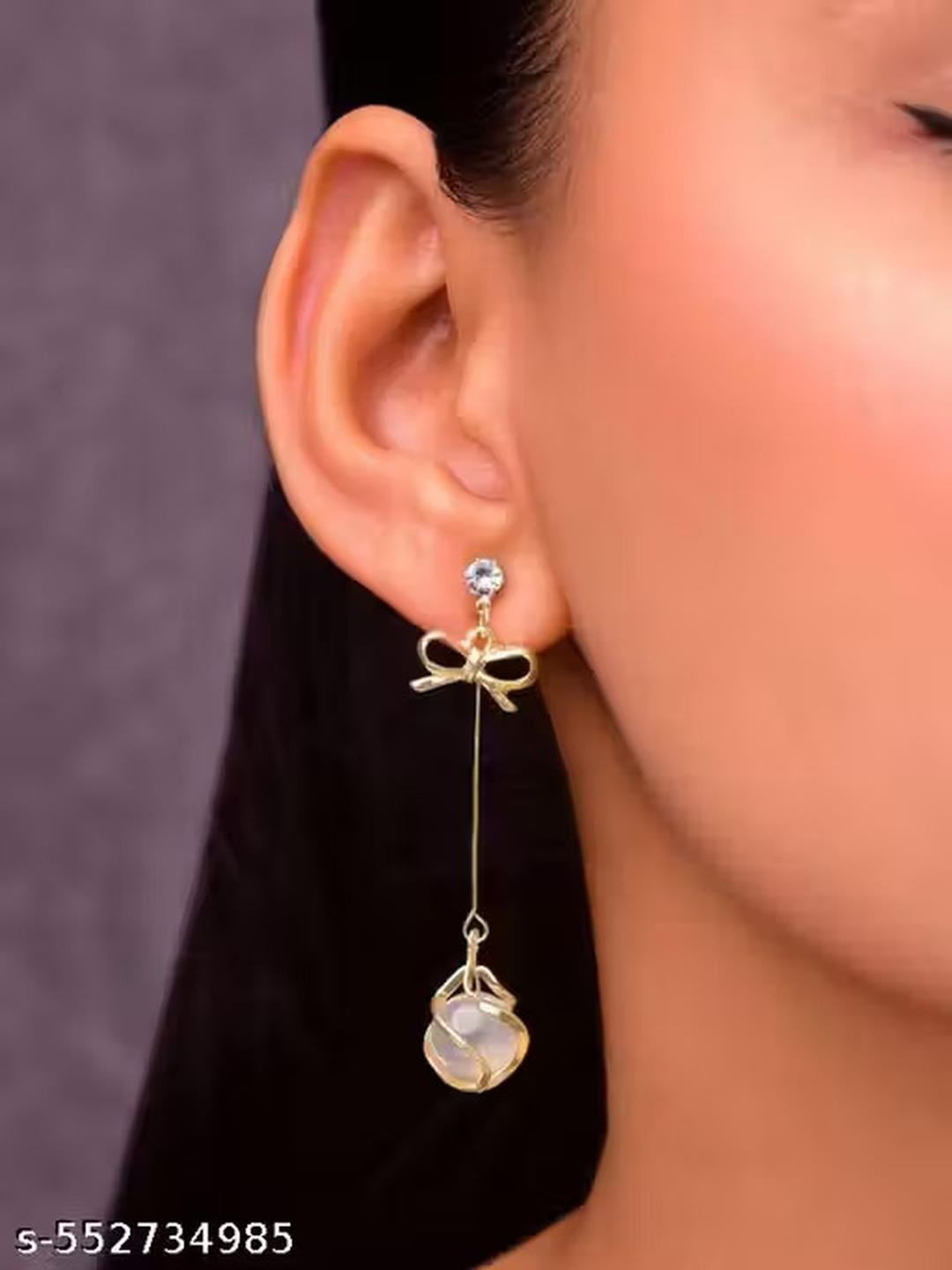 Eyes Blings  Gold Earrings