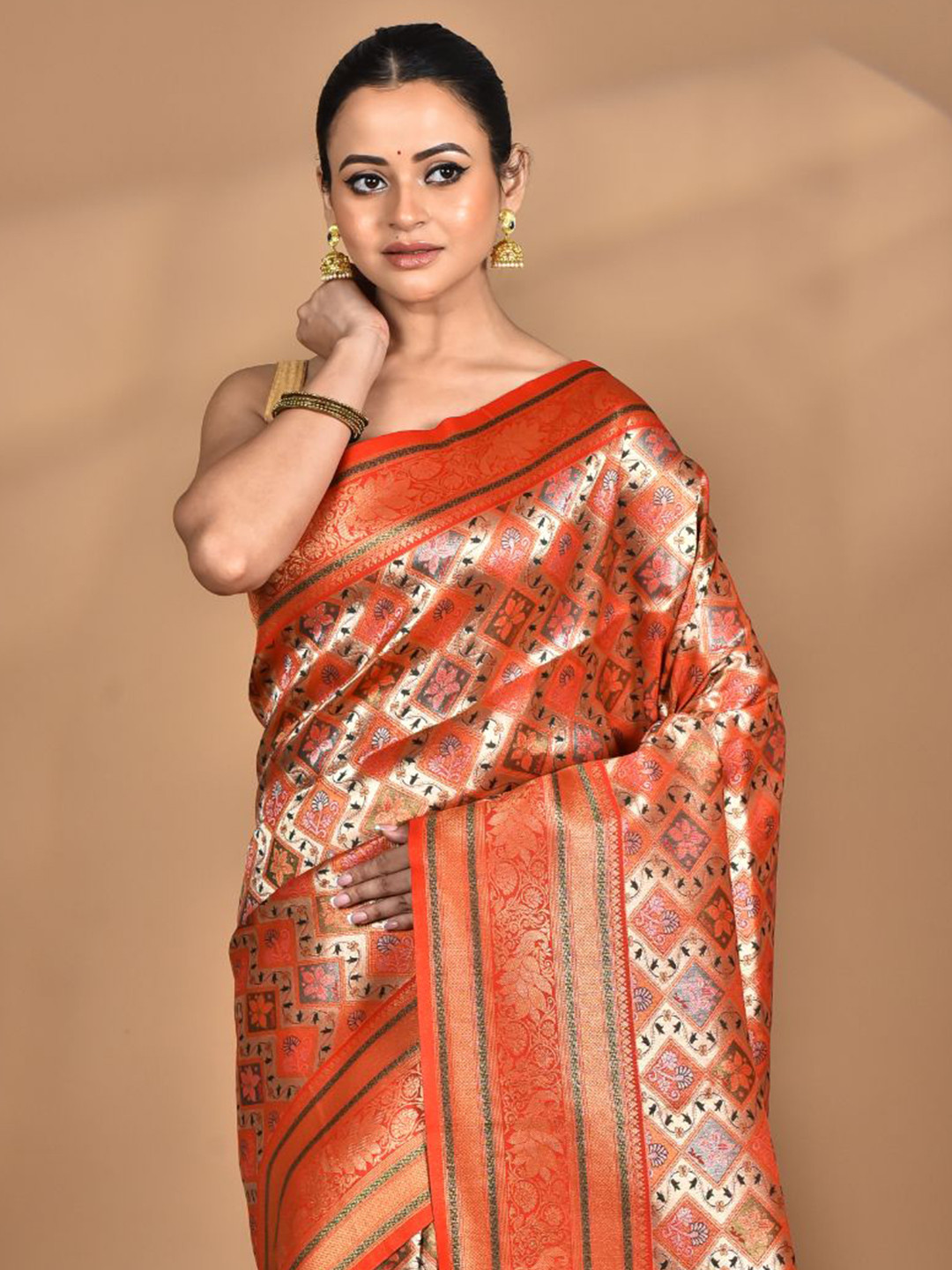 Morchari Rajputana Ethnic Motifs Woven Design Kanjiviram Silk Saree