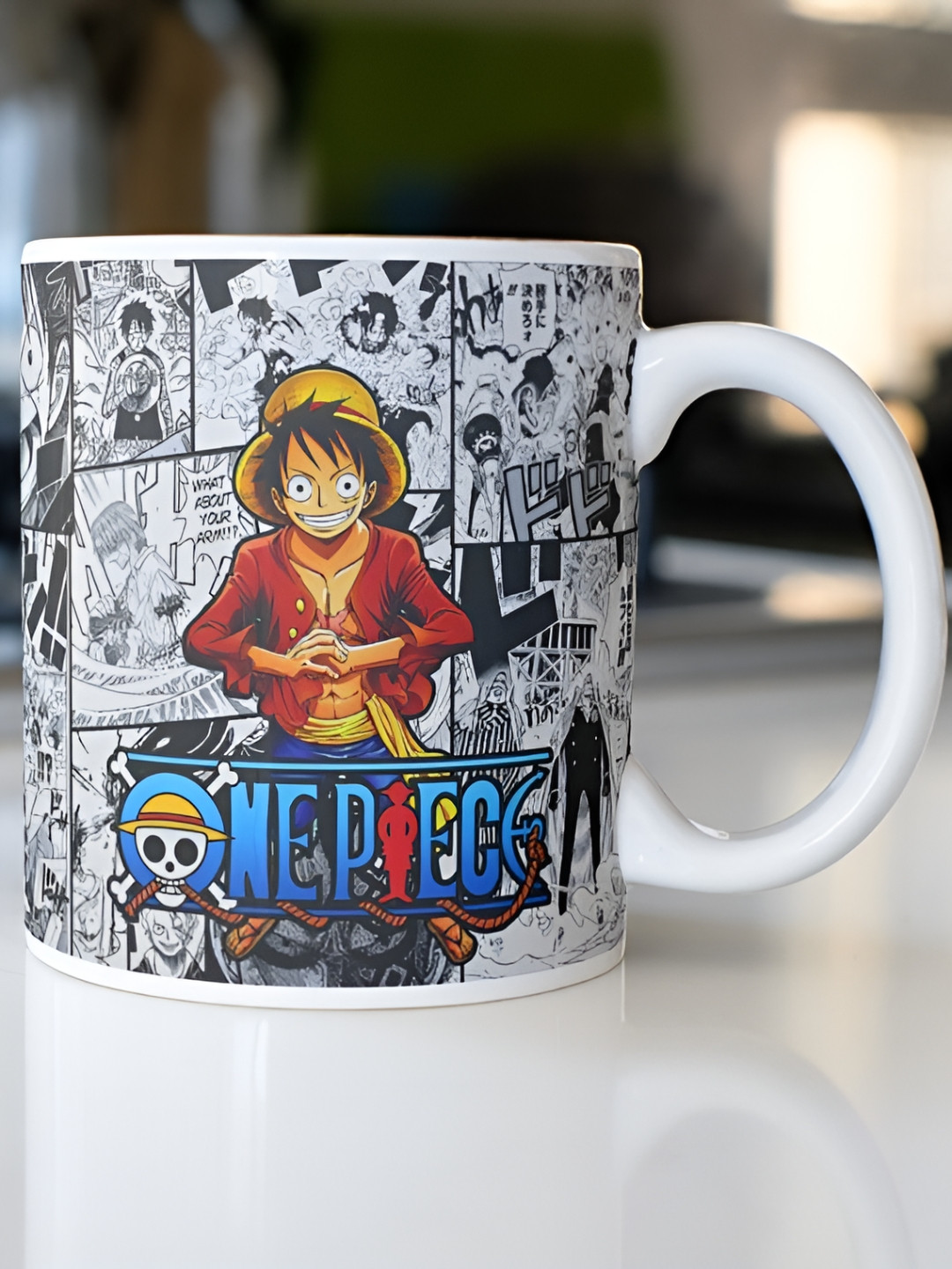 Mr UVD White & Red Graphic Printed Ceramic Matte Mug 340 ml