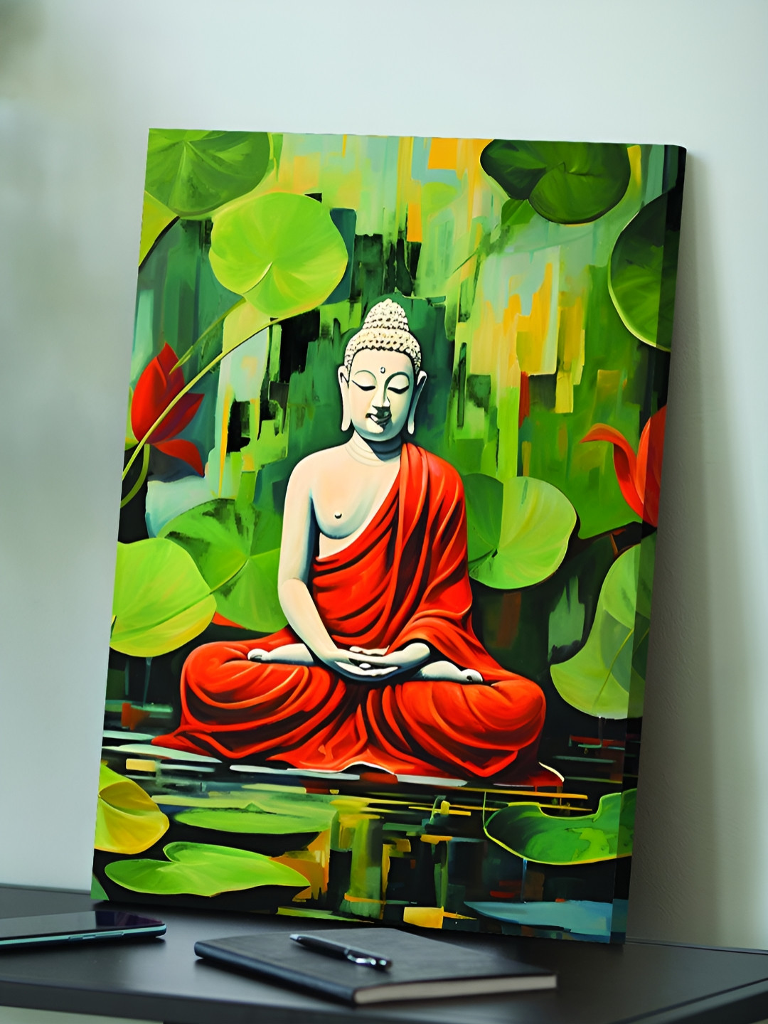 Myntra Elegant Homes Modern Lord Buddha Tropical Art Wall Painting