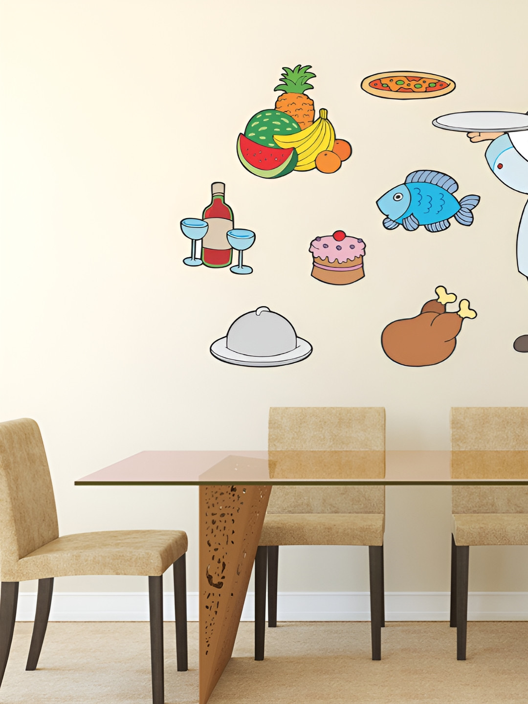 LANSTICK Food with chef wallsticker
