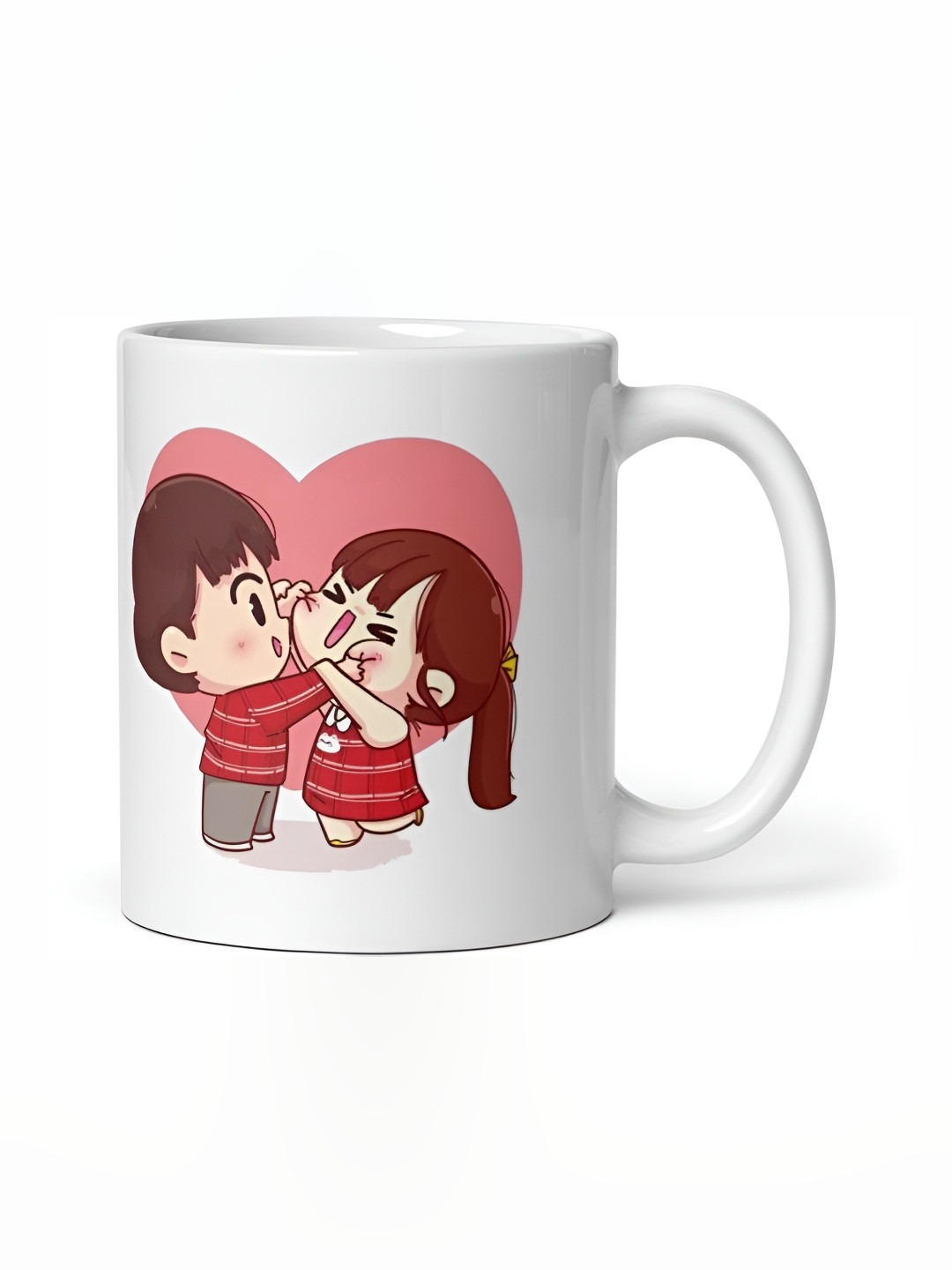 Mr UVD White & Pink Couple Printed Ceramic Mug 350ml