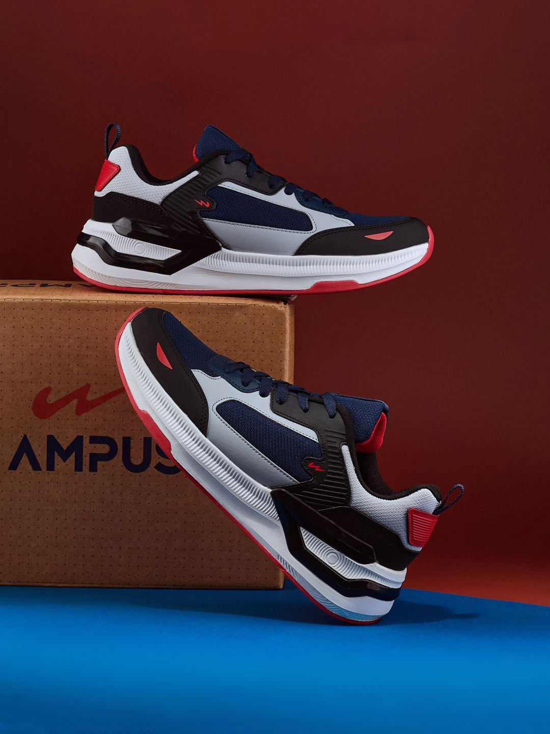Campus Men COVE Colourblocked Lace-Ups Sneakers