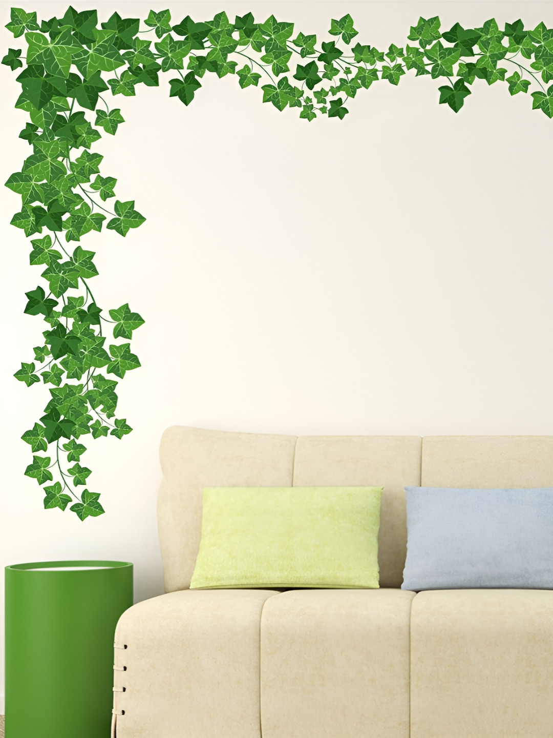 LANSTICK Green Tree Branches Wall Sticker