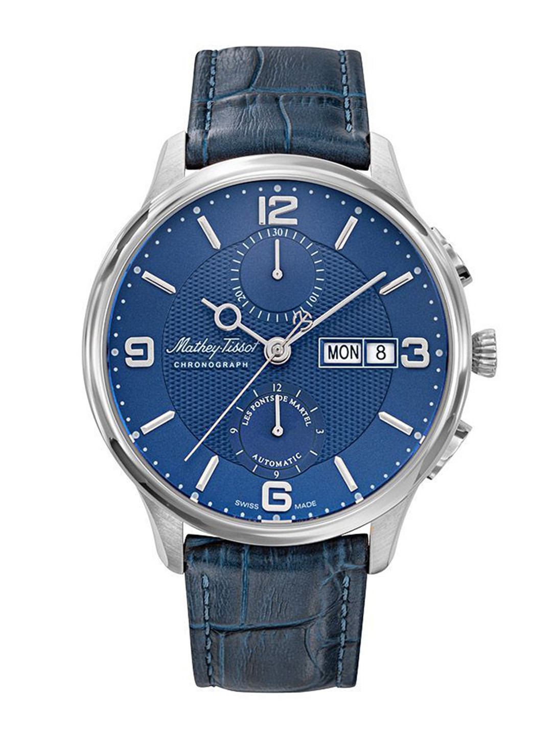 Mathey-Tissot Swiss Made Monsoon Men Dial & Leather Automatic Watch H1886CHATABU