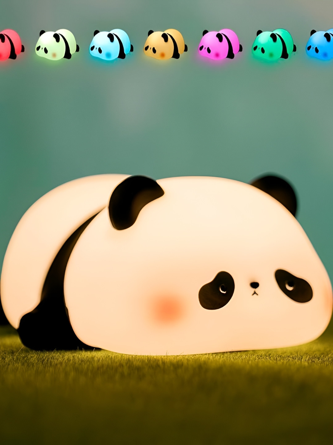 EarthCraft White Silicone Abstract Shaped Table Lamp with Adjustable Cord and Bulb