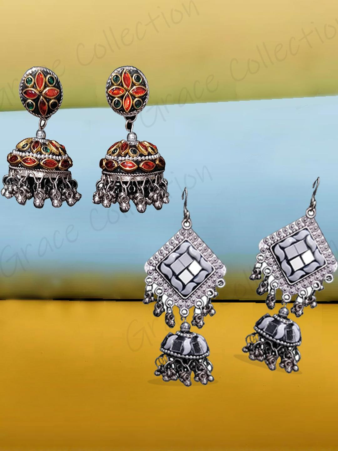 Multicolor Tibetan Clay Stud